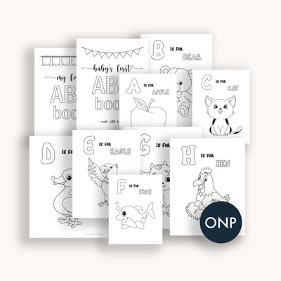 Simpliday Paper by Olga Nagorna ABC Coloring Book, ABC Book Baby Shower, Alphabet Book Baby Shower, Storybook Baby Shower, Baby's First ABC Book, Printable Coloring Pages