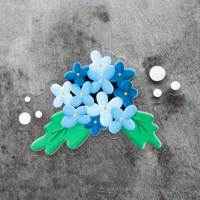 Hydrangea Clear Sticker
