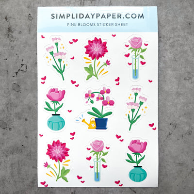 Flower stickers, college stickers, MacBook stickers, nature stickers, calendar stickers, plants stickers, sticker for mom, waterproof stickers