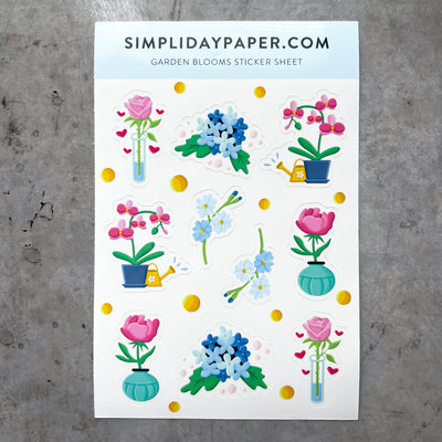 Flower stickers, college stickers, MacBook stickers, nature stickers, calendar stickers, plants stickers, sticker for mom, waterproof stickers