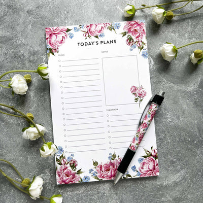 Pink Peony Planner Notepad