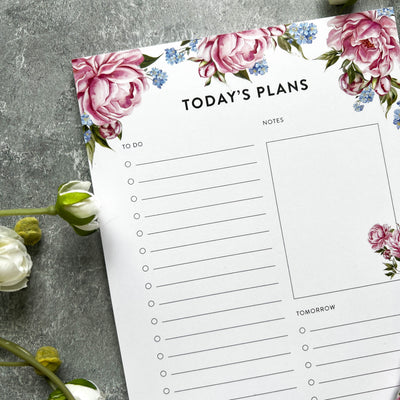 Pink Peony Planner Notepad