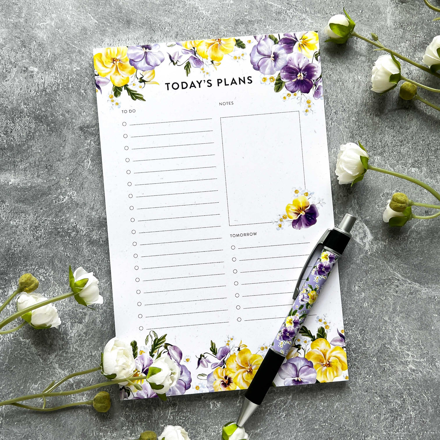 Pansy Posies Planner Notepad