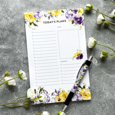 Pansy Posies Planner Notepad