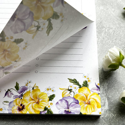 Pansy Posies Planner Notepad