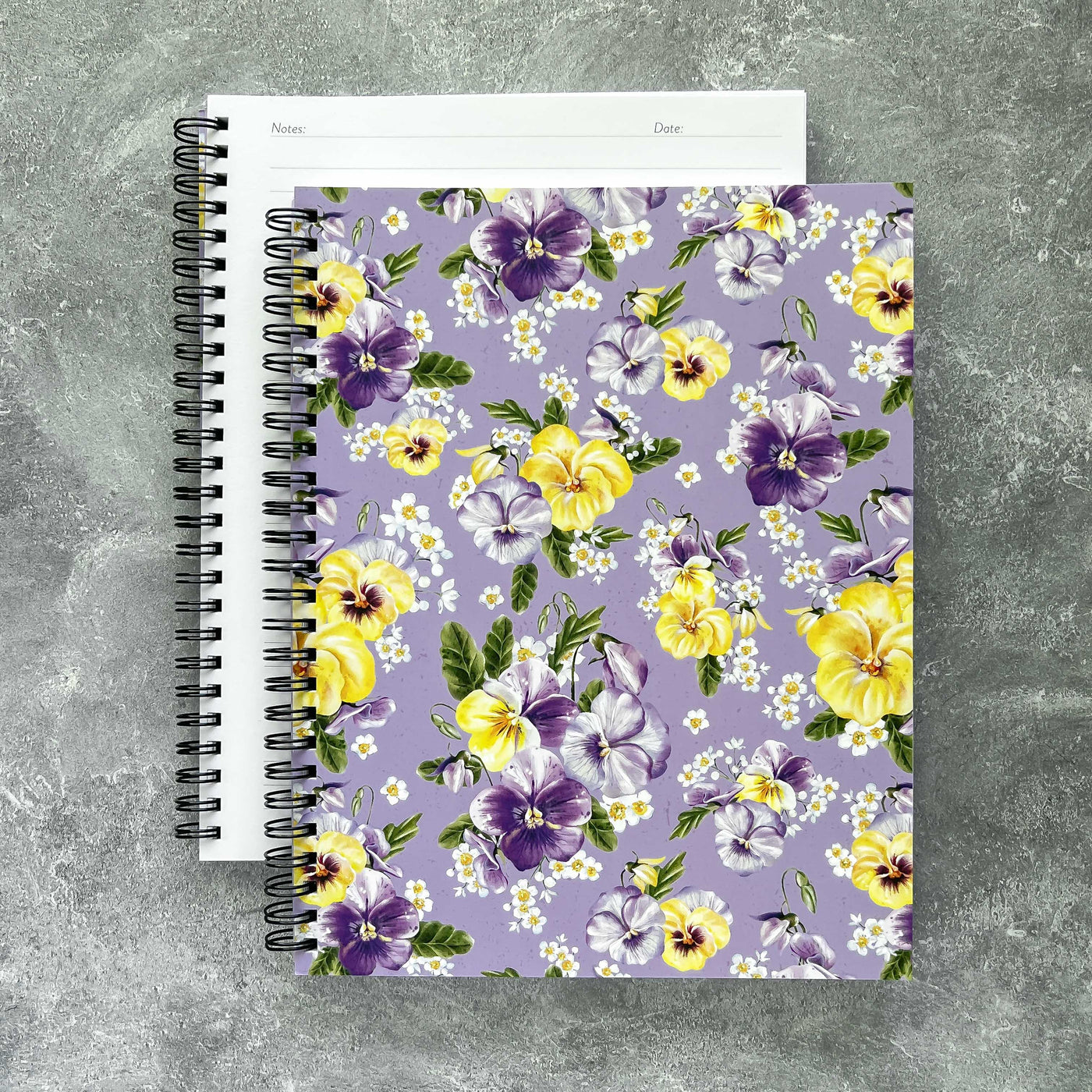 Pansy Posies Spiral Lined Notebook