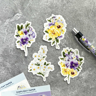 Purple Pansy Sticker