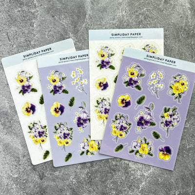Pansy Posies Sticker Sheet