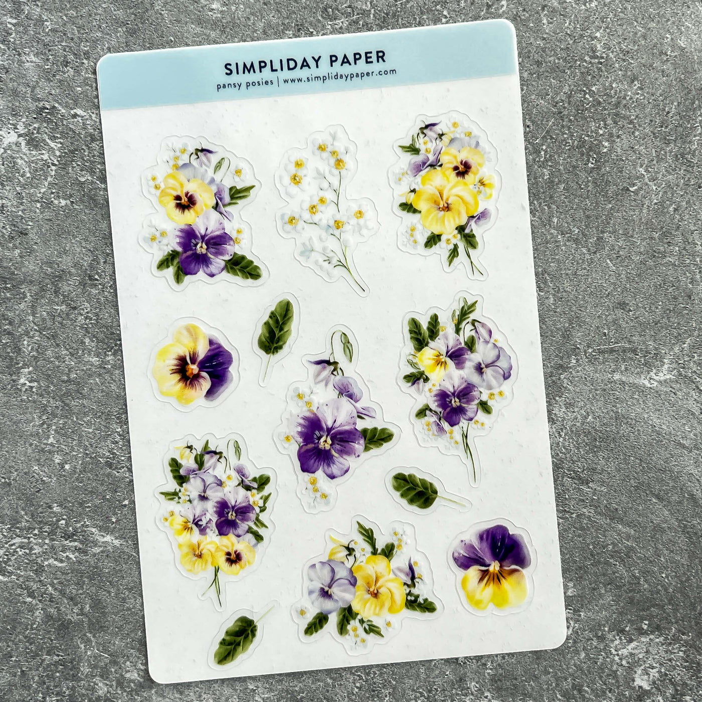 Pansy Posies Sticker Sheet