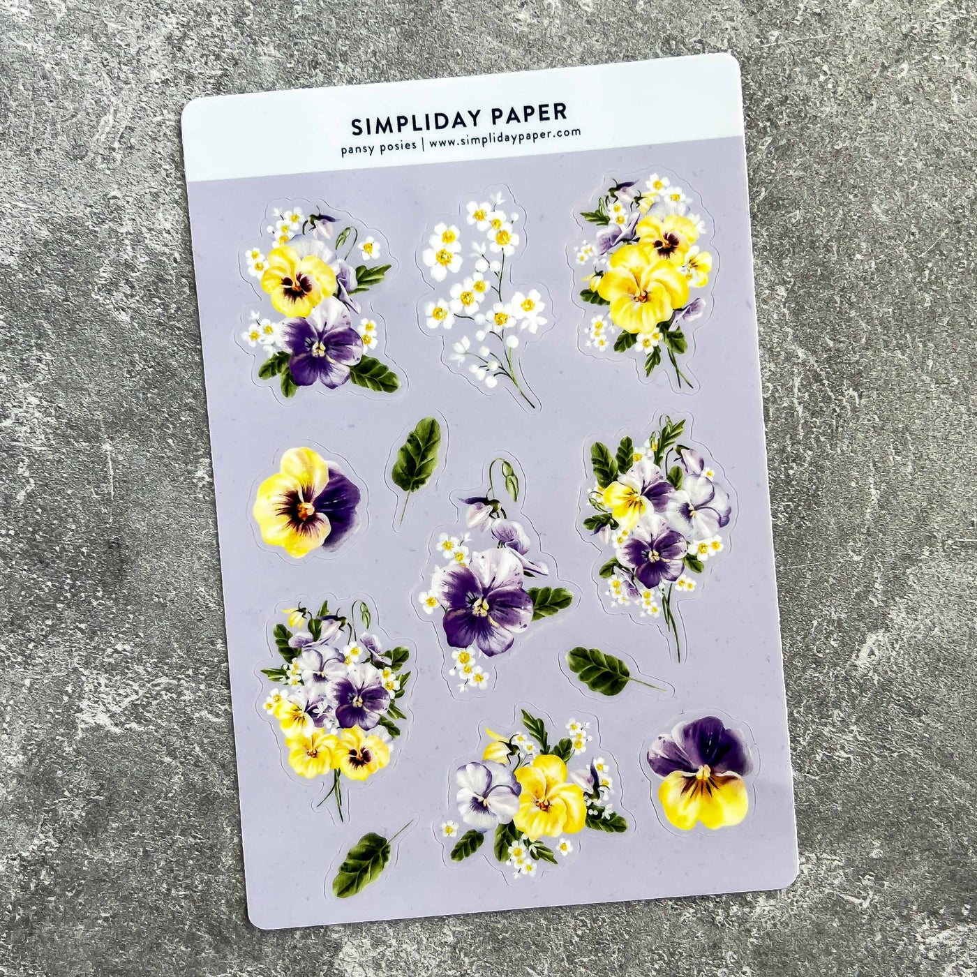 Pansy Posies Sticker Sheet