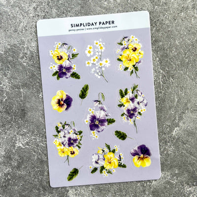 Pansy Posies Sticker Sheet