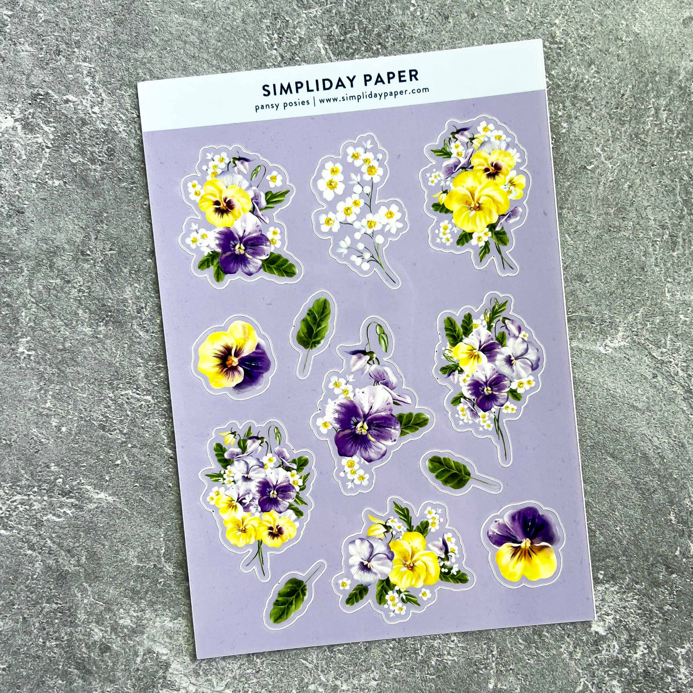 Pansy Posies Sticker Sheet