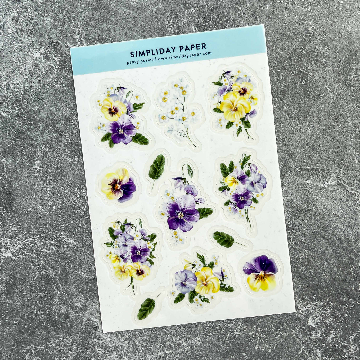 Pansy Posies Sticker Sheet