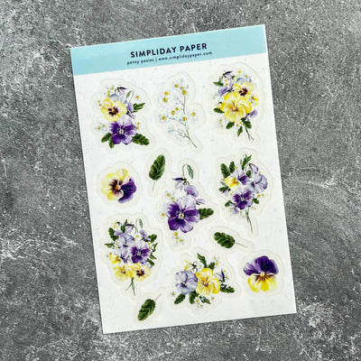 Pansy Posies Sticker Sheet