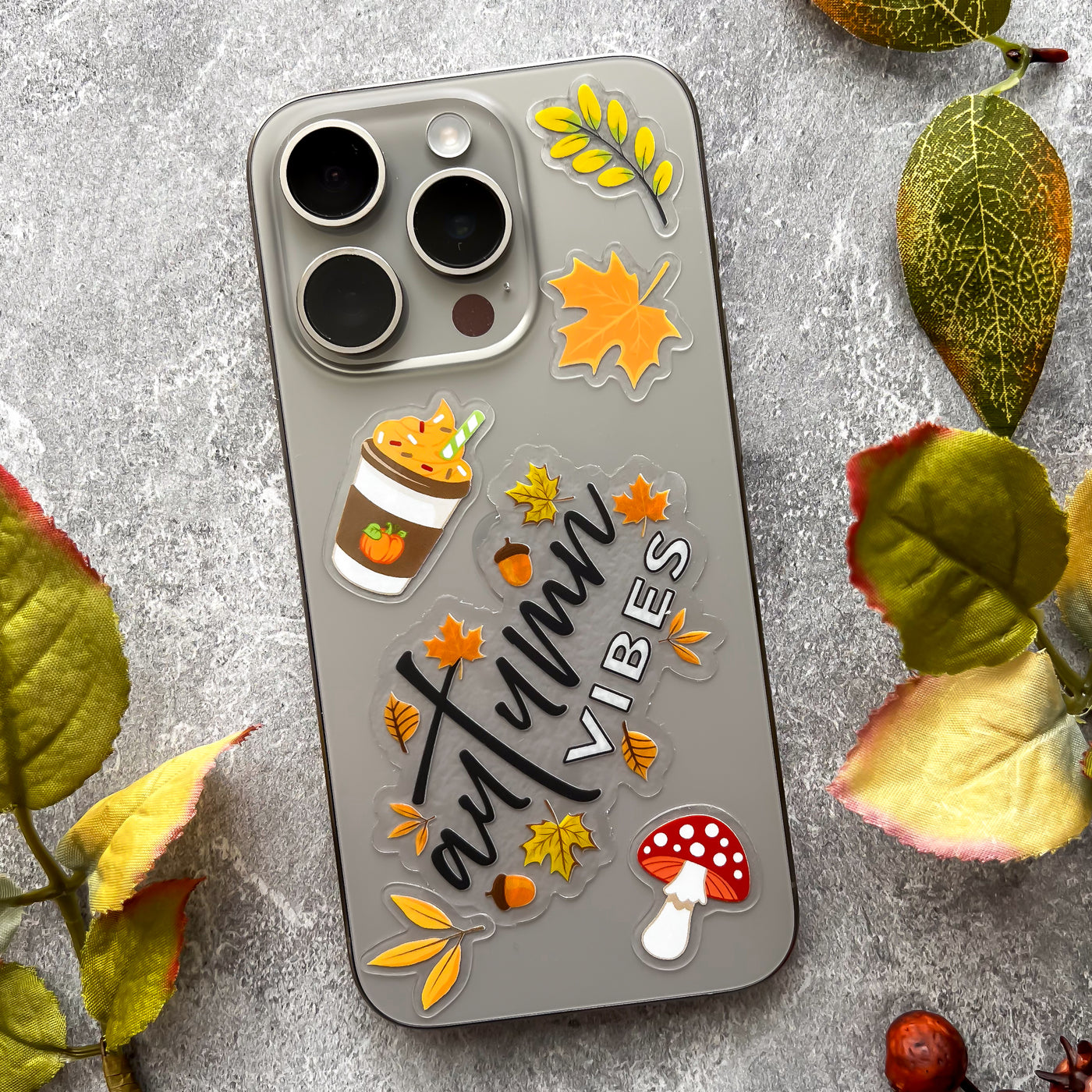 Fall stickers, autumn stickers, college stickers, MacBook stickers, nature stickers, calendar stickers, plants stickers, sticker for mom, waterproof stickers