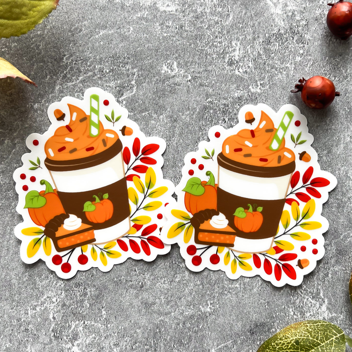 Fall stickers, autumn stickers, college stickers, MacBook stickers, nature stickers, calendar stickers, plants stickers, sticker for mom, waterproof stickers