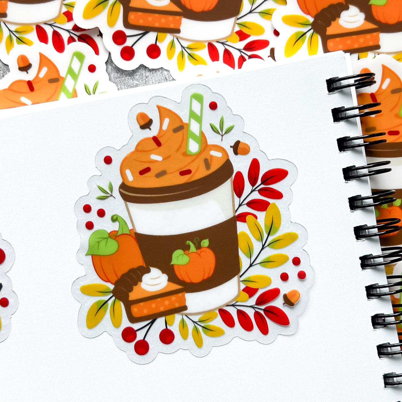 Fall stickers, autumn stickers, college stickers, MacBook stickers, nature stickers, calendar stickers, plants stickers, sticker for mom, waterproof stickers