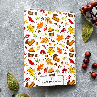 Autumn notebook, Fall notebook, planner notebook, recipe notebook, travelers notebook, notebook favors, elegant notebook, school notebook, travel notebook
