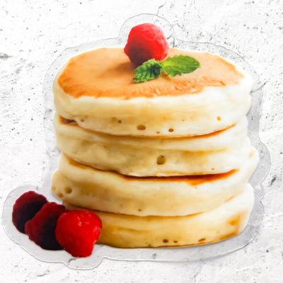Buttermilk pancakes clear vinyl sticker by Simpliday Paper Olga Nagorna.
