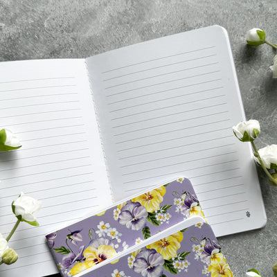 Pansy Posies Sewn Mini Notebook