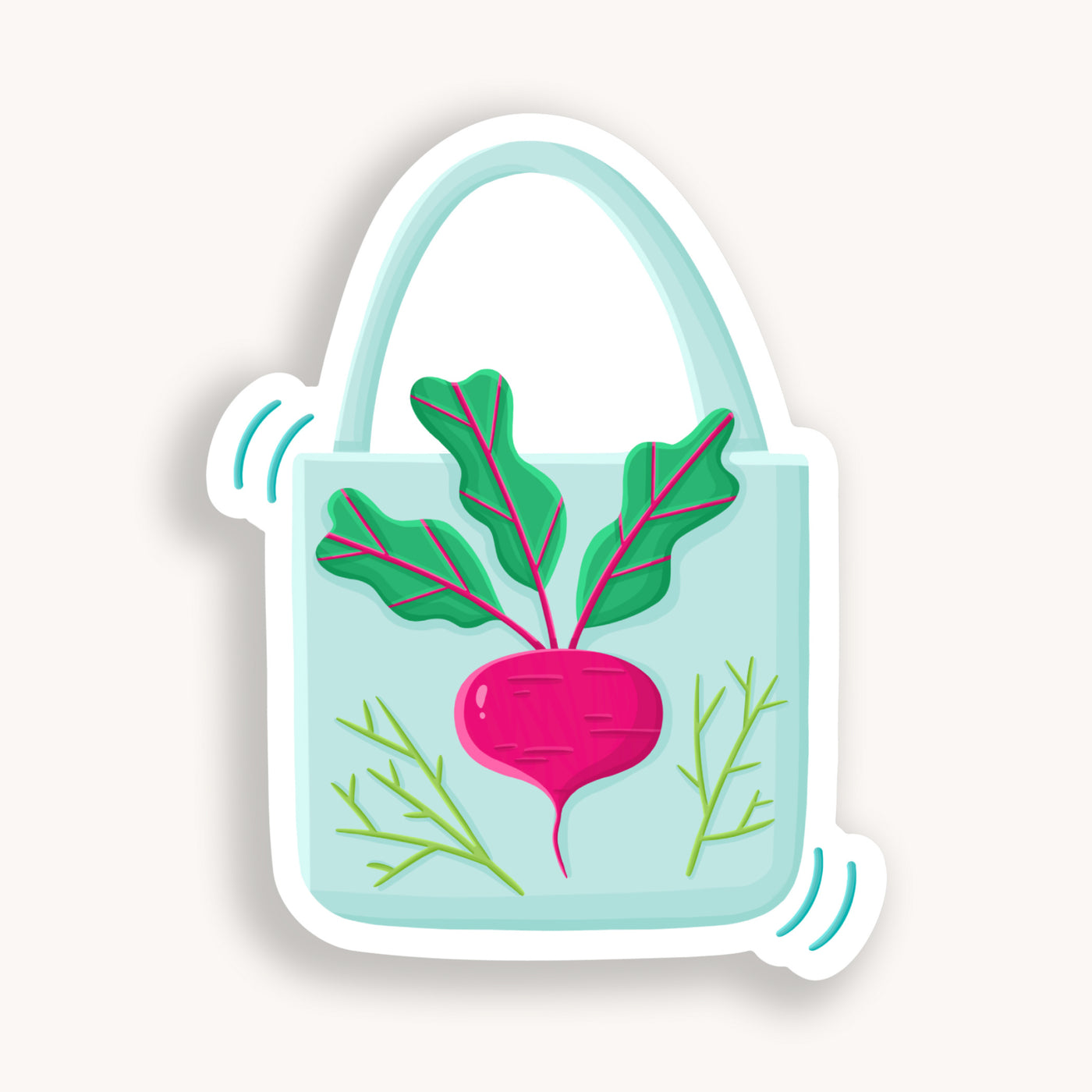 Beet sticker, offered in classic white with white background and white border once the backing is removed. Can be used on recipe binders, mobile phones, water bottles, cups, binders, notebooks and more.