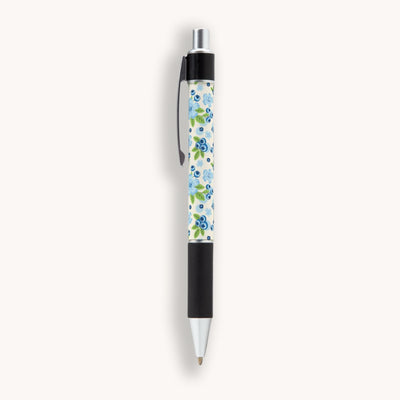 Our beautiful Garden Blueberries Pen is the perfect companion for your Simpliday Paper notebooks and notepads and a staple for your desk or purse. This premium ballpoint pen features Simpliday Paper artwork that wraps entirely around the pen.
