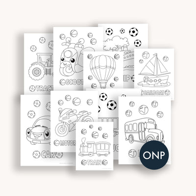 Simpliday Paper by Olga Nagorna Transportation coloring pages for boys. Vehicle coloring pages for kids.