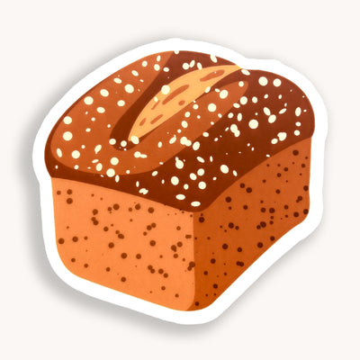 Loaf of bread vinyl sticker by Simpliday Paper, Olga Nagorna.
