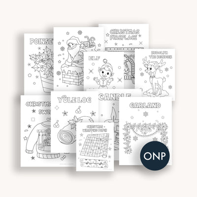 Simpliday Paper by Olga Nagorna Paper Christmas and Holiday Coloring Pages. Christmas trees, snow, mittens and hot chocolate coloring.