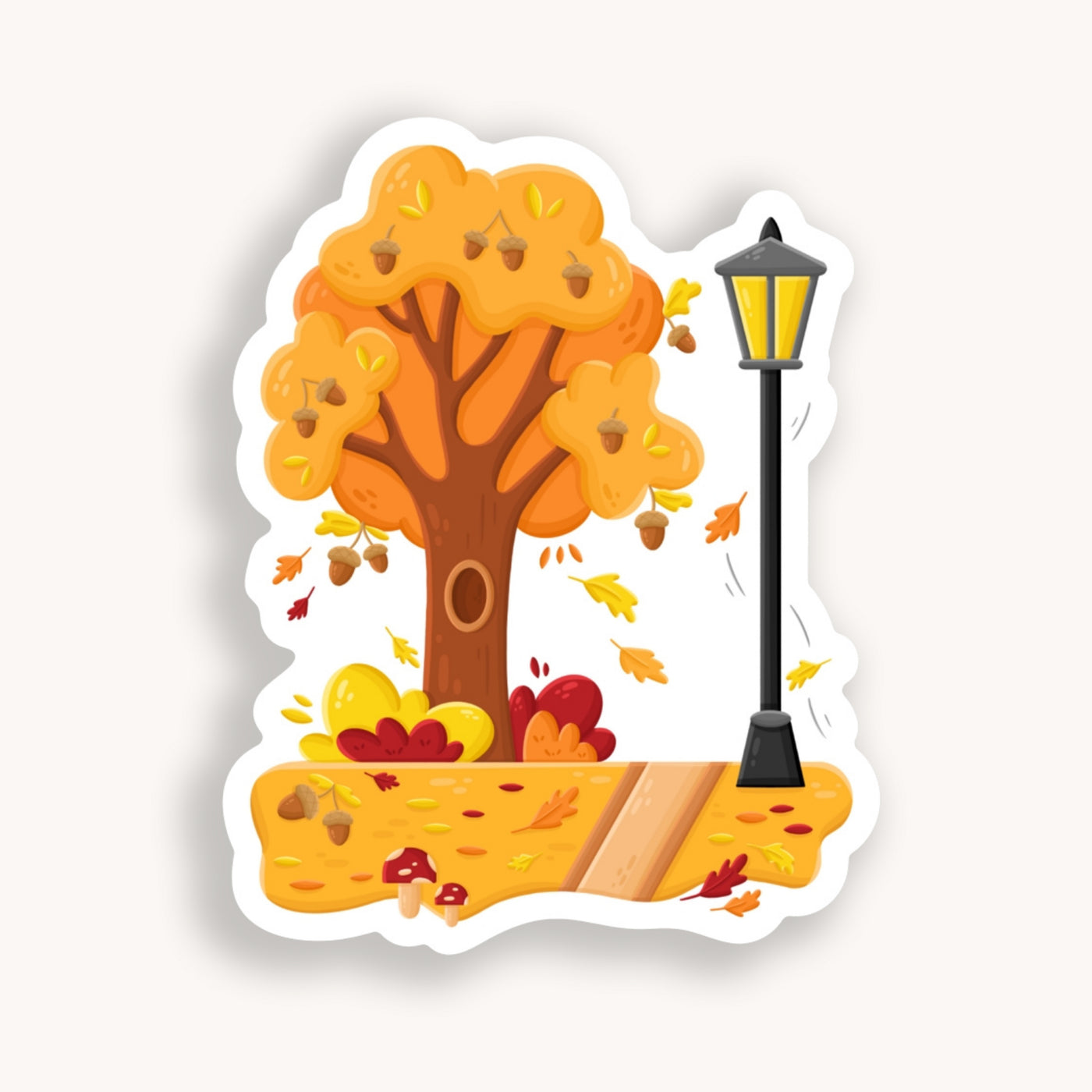 Autumn Road Sticker