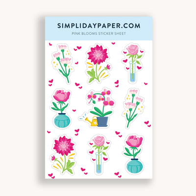 Flower stickers, college stickers, MacBook stickers, nature stickers, calendar stickers, plants stickers, sticker for mom, waterproof stickers