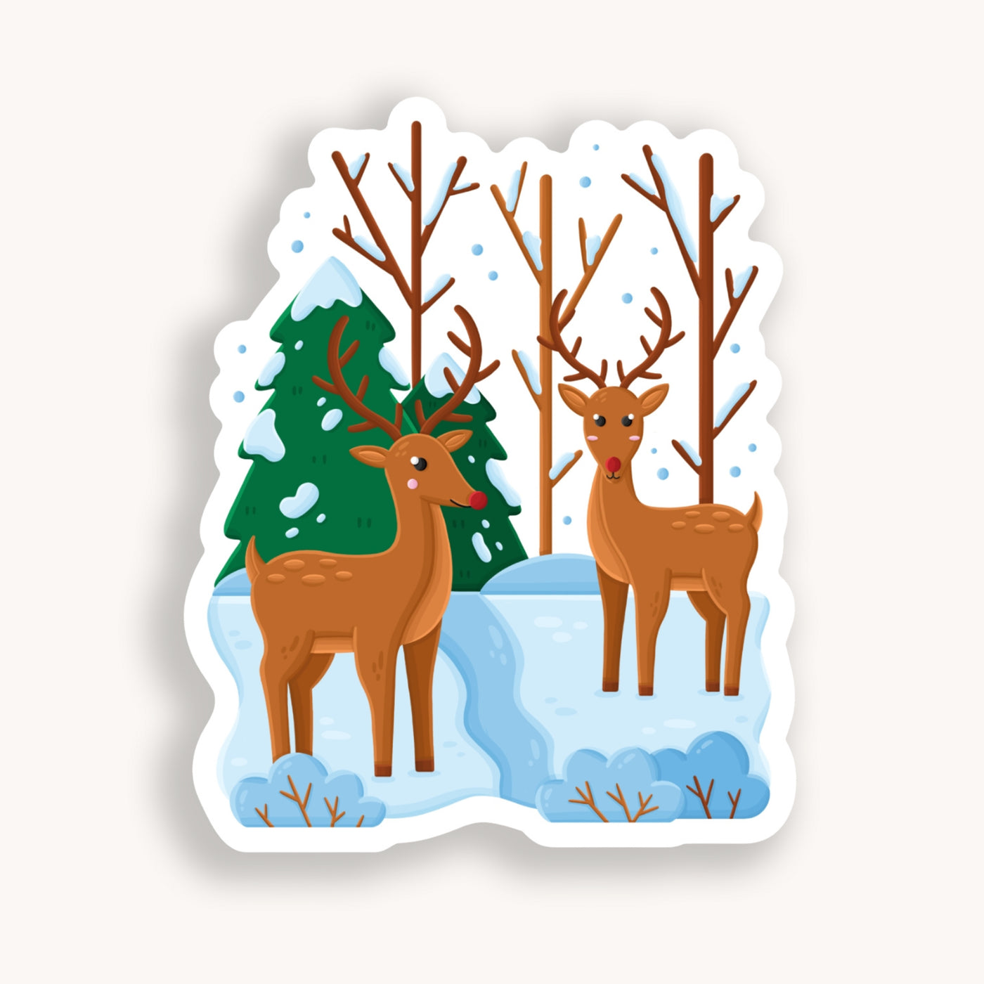 Forest Reindeer Sticker