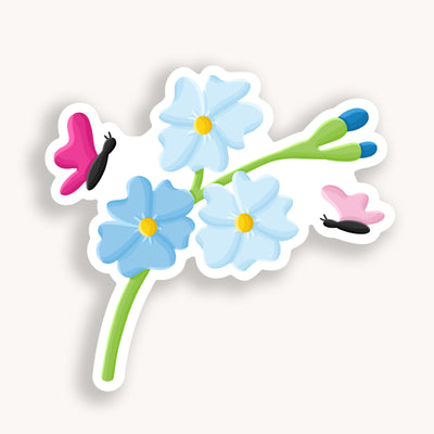 Flower stickers, college stickers, MacBook stickers, nature stickers, calendar stickers, plants stickers, sticker for mom, waterproof stickers