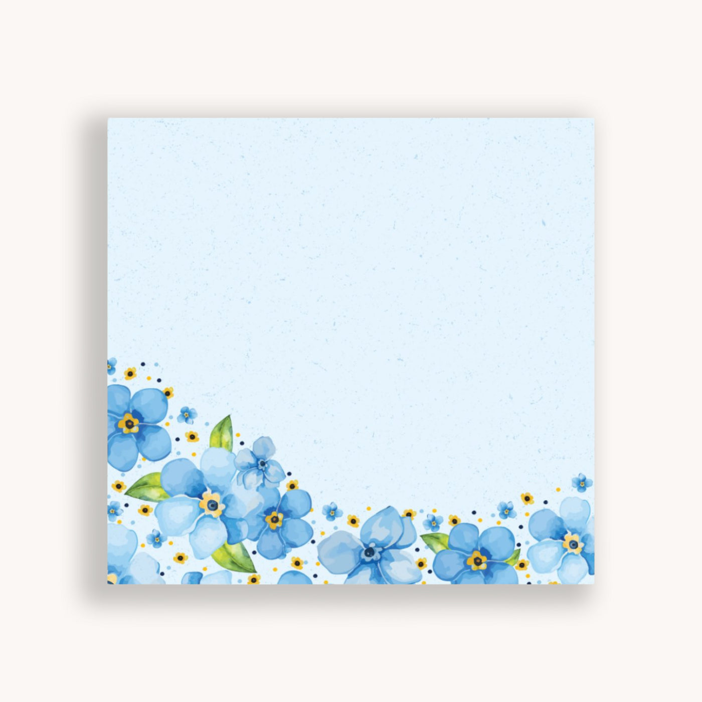 Write your daily notes on the colorful Forget-Me-Not floral sheets. These little notepads pair well with our Simpliday Paper notebooks and other stationery products.