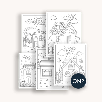 Keep the children entertained with these house themed coloring pages. Each sheet contains different unique little subjects, making it even more fun for kids to color and look up for more to color!