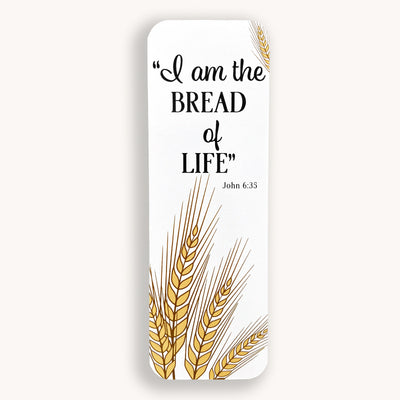 I am the bread of life bookmark with rounded corners by Simpliday Paper, Olga Nagorna.