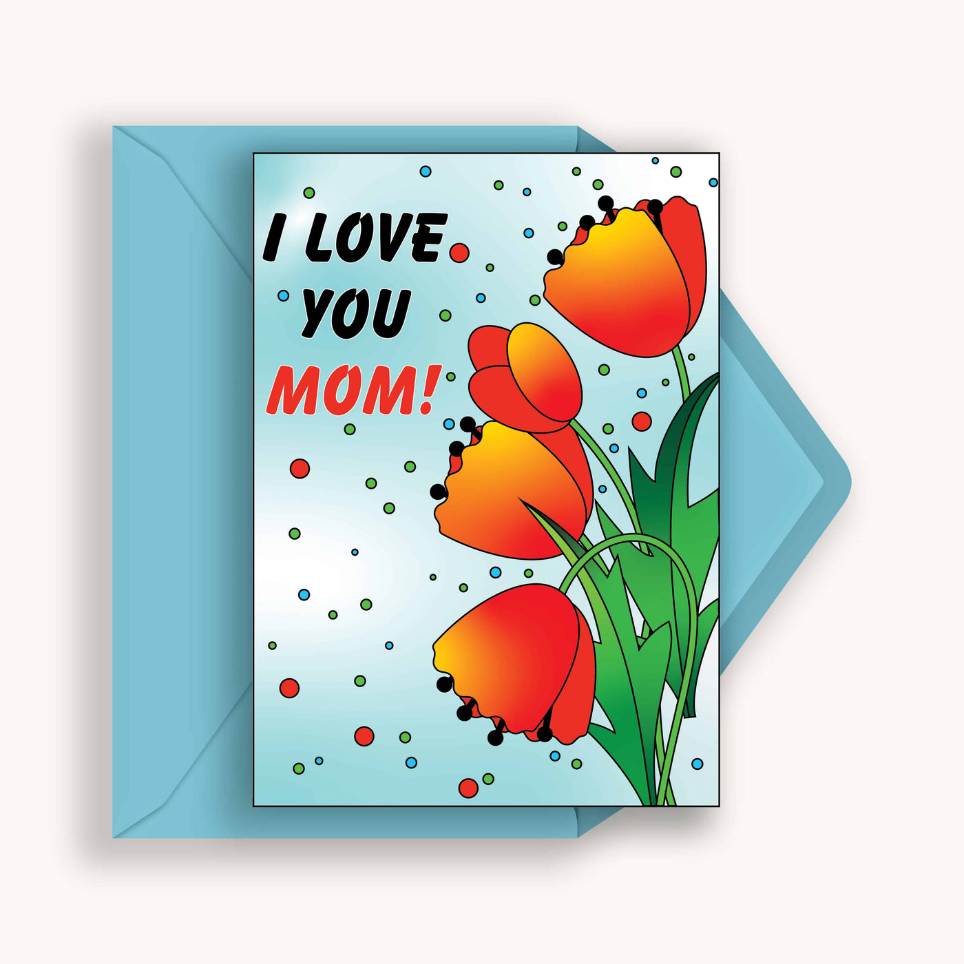 Simpliday Paper by Olga Nagorna Mother's Day Coloring Greeting Card is a meaningful personalized gift to show how much you love your mom.