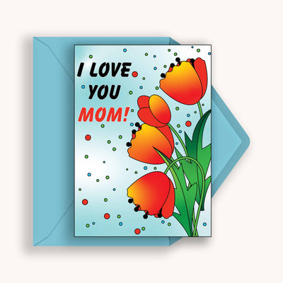 Simpliday Paper by Olga Nagorna Mother's Day Coloring Greeting Card is a meaningful personalized gift to show how much you love your mom.