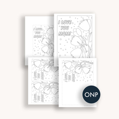 Simpliday Paper by Olga Nagorna Mother's Day Coloring Greeting Card is a meaningful personalized gift to show how much you love your mom.