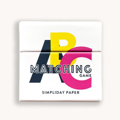 ABC matching game is a fun introduction to English Alphabet for kids 3 years old and up. It can be used as a memory game or alphabet flashcards for toddlers, but it's entertaining for the whole family as well. Game by Simpliday Paper by Olga Nagorna