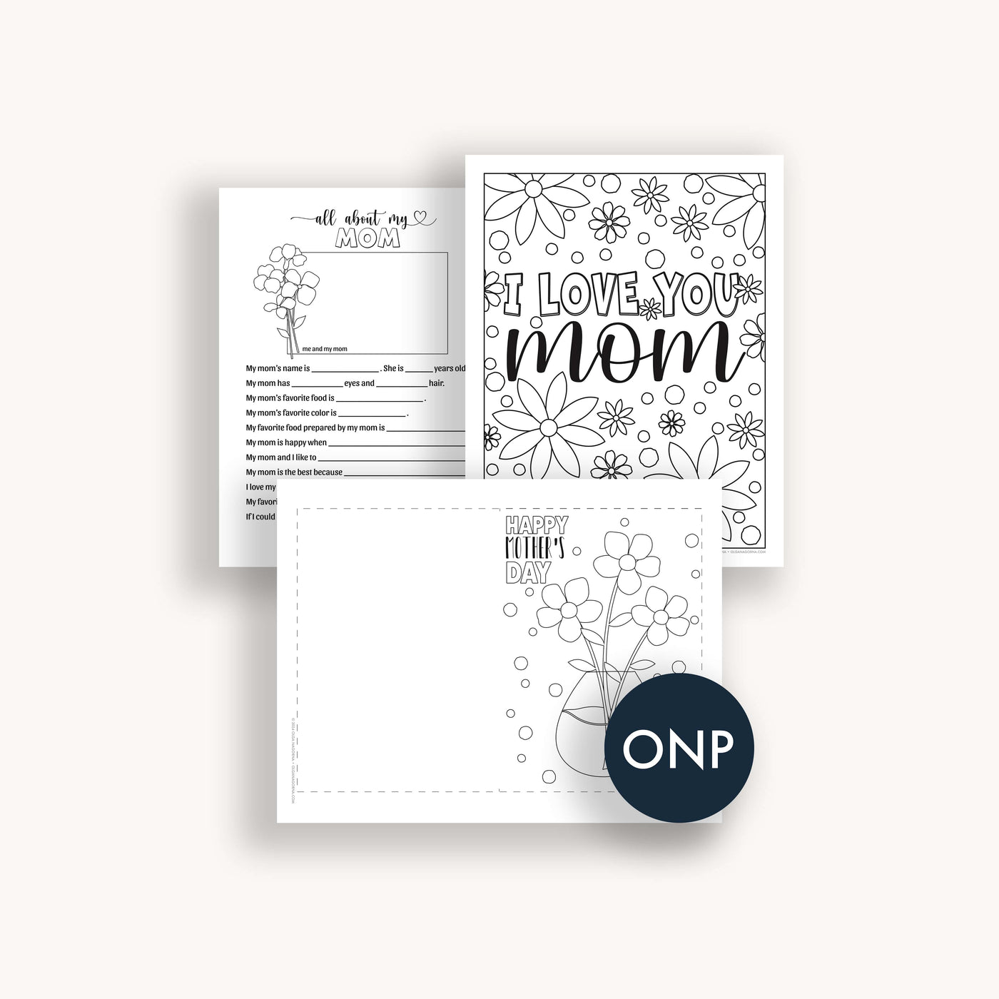 Show appreciation for your mom with these Mother’s Day card, coloring page and a questionnaire. These are thoughtful, easy and sure to make them smile! Simpliday Paper