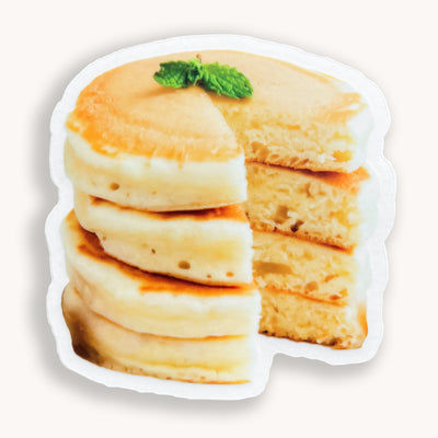 Cut buttermilk pancakes clear vinyl sticker by Simpliday Paper Olga Nagorna.