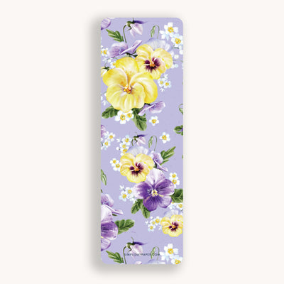 Pansy Posies Floral Bookmark