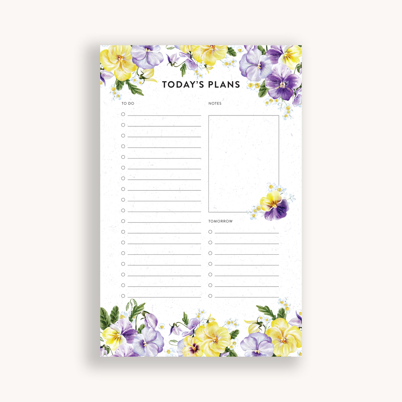 Pansy Posies Planner Notepad