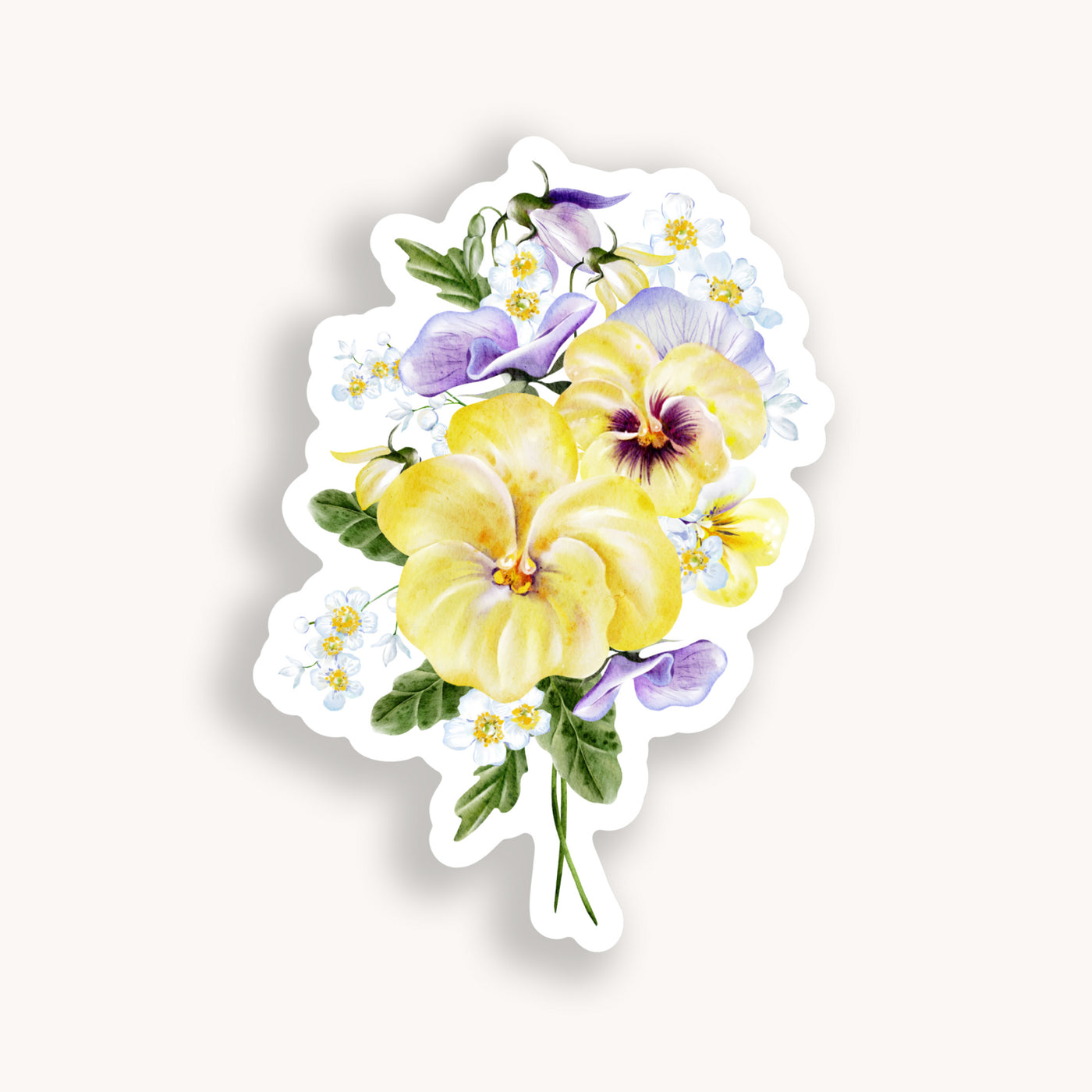 Yellow Pansy Sticker
