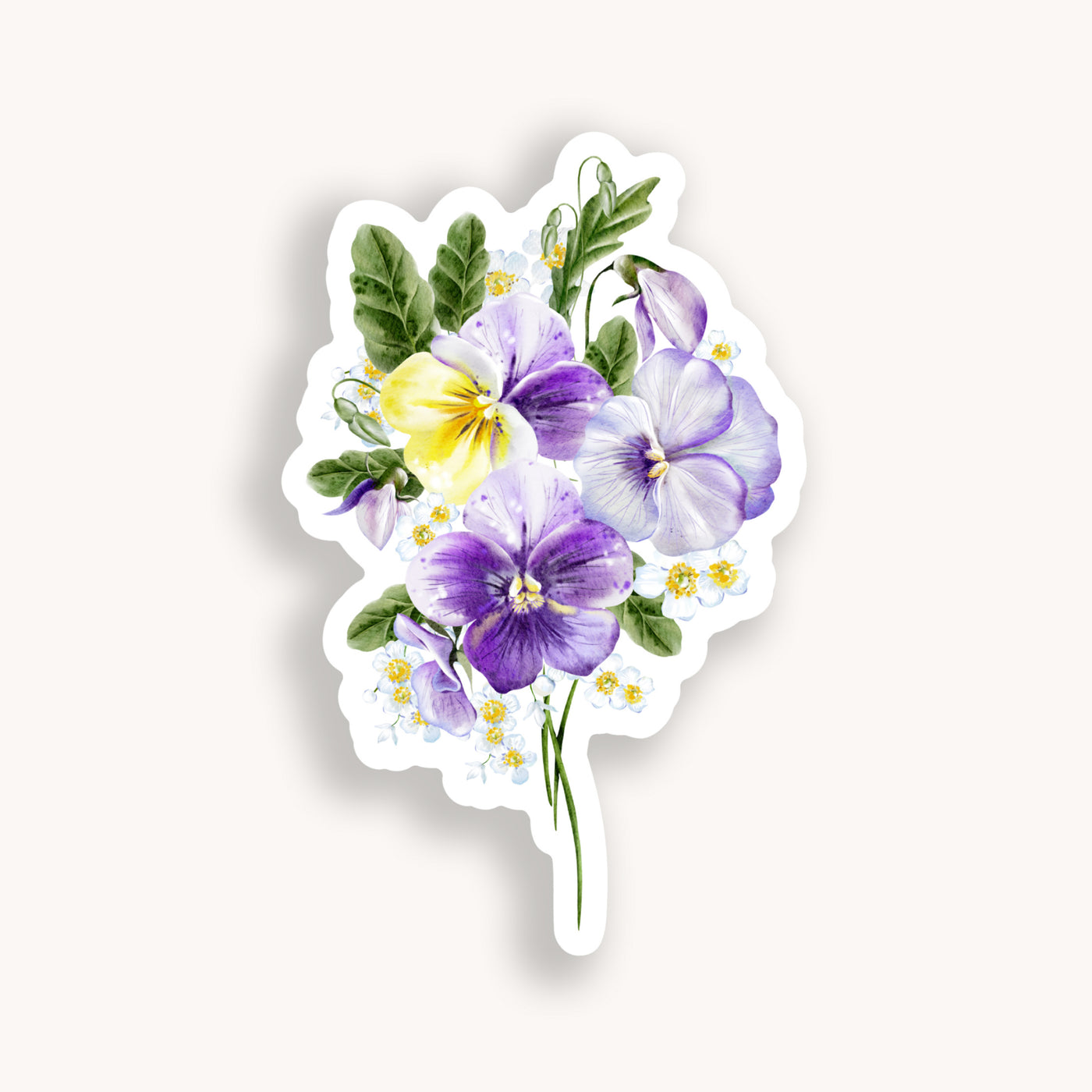 Purple Pansy Sticker