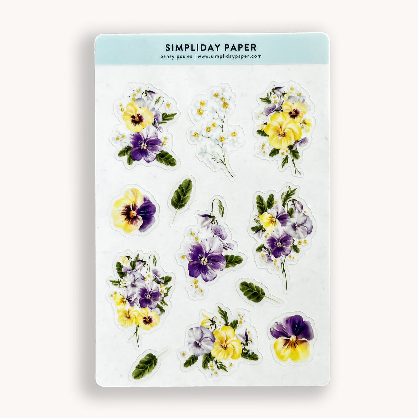 Pansy Posies Sticker Sheet