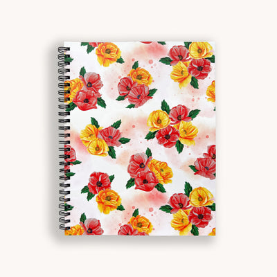 Flower notebook, planner notebook, recipe notebook, travellers notebook, notebook favors, elegant notebook, school notebook, travel notebook