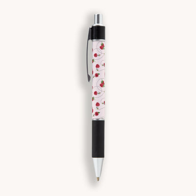 Our beautiful Raspberry Bee Pen is the perfect companion for your Simpliday Paper notebooks and notepads and a staple for your desk or purse. This premium ballpoint pen features Simpliday Paper artwork that wraps entirely around the pen.