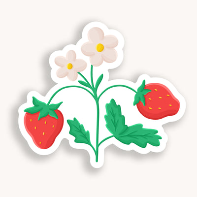 Clear strawberry vinyl sticker comes with a solid white backing, but is clear once the backing is removed. Can be used on recipe binders, mobile phones, water bottles, cups, binders, notebooks and more.